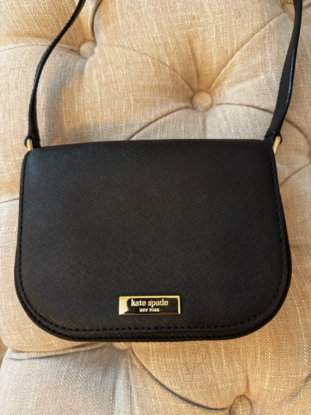Black Crossbody Bag - Minimal Leather Shoulder Bag